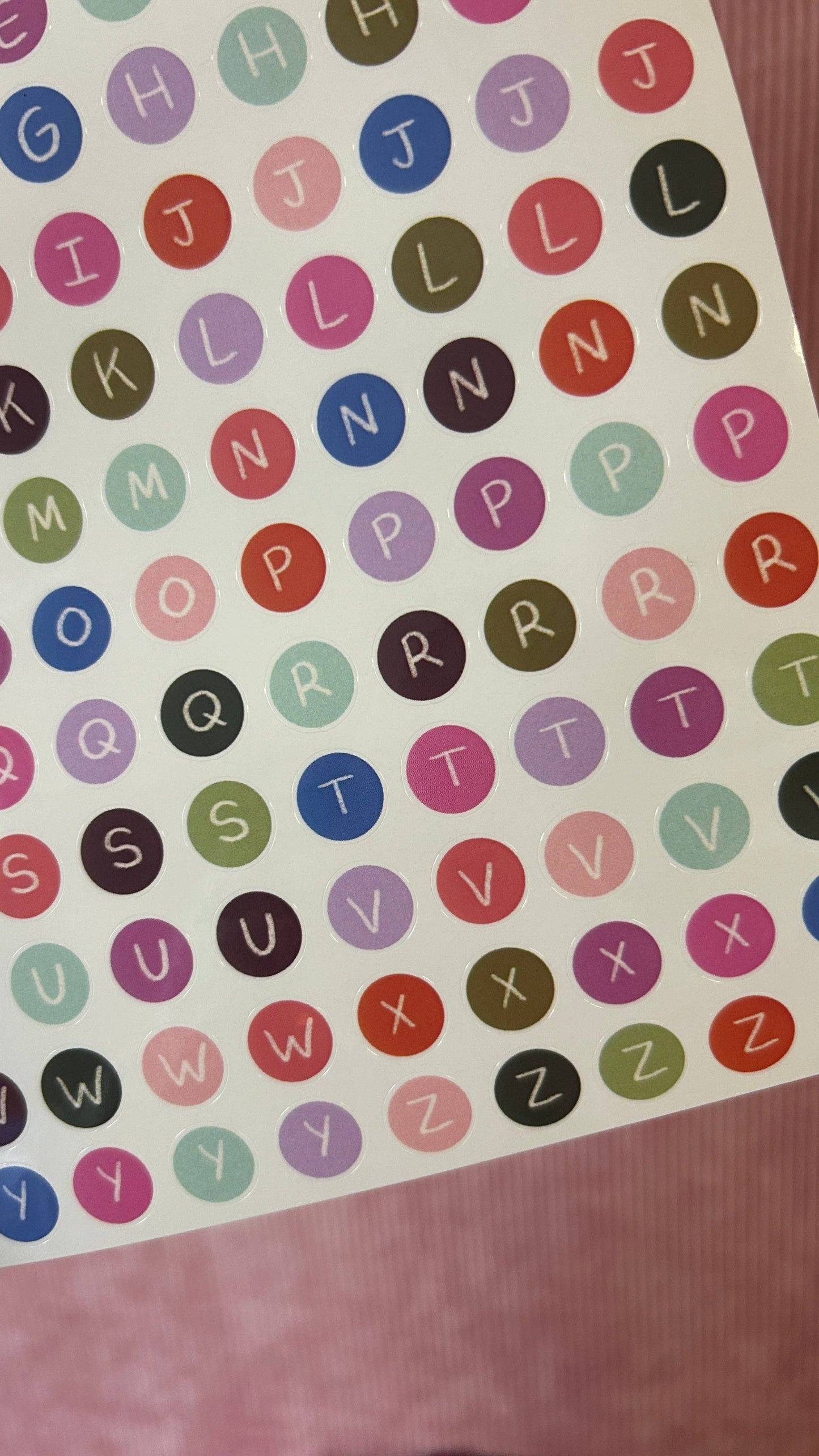 Planche de stickers - Alphabet boutons