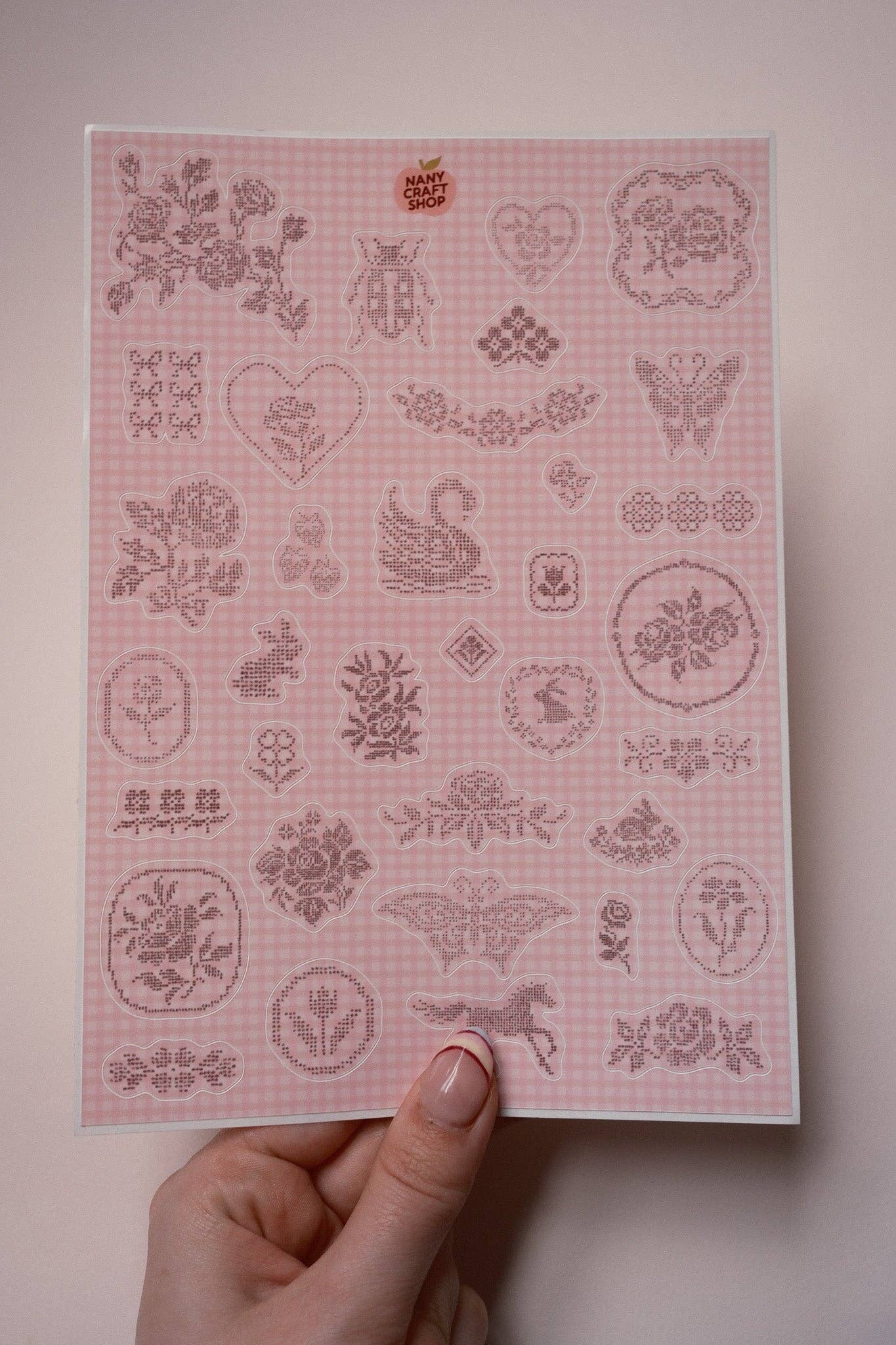 Planche de stickers - Broderie