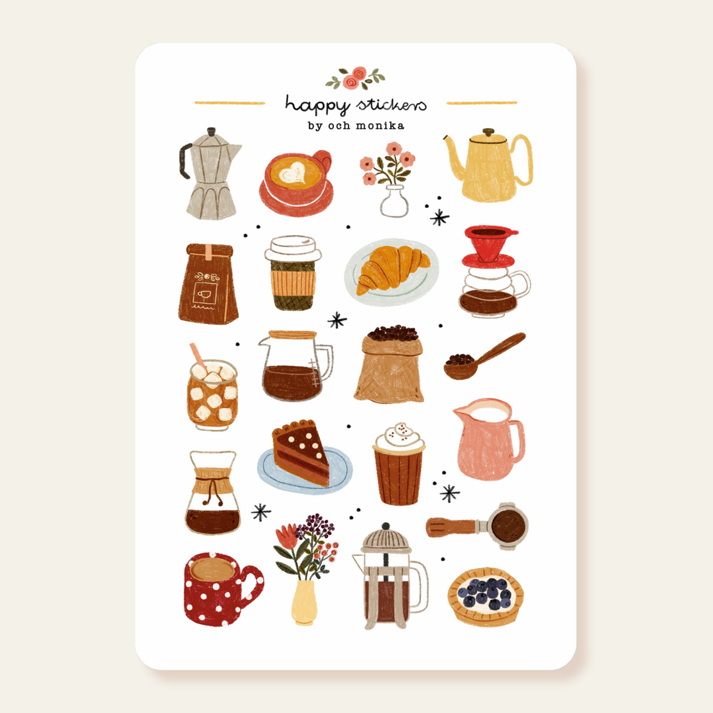 Planche de stickers - Pause café