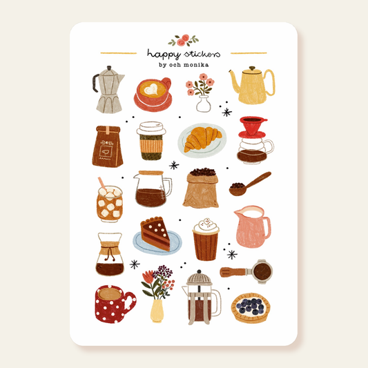 Planche de stickers - Pause café