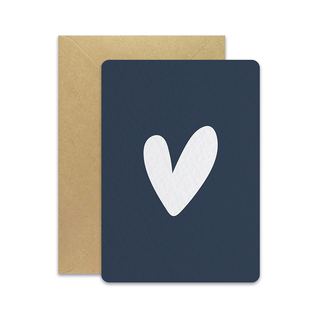 Carte postale - Cœur bleu