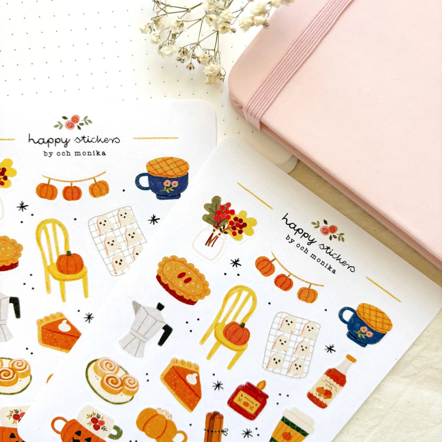 Planche de stickers - Fall Coffee