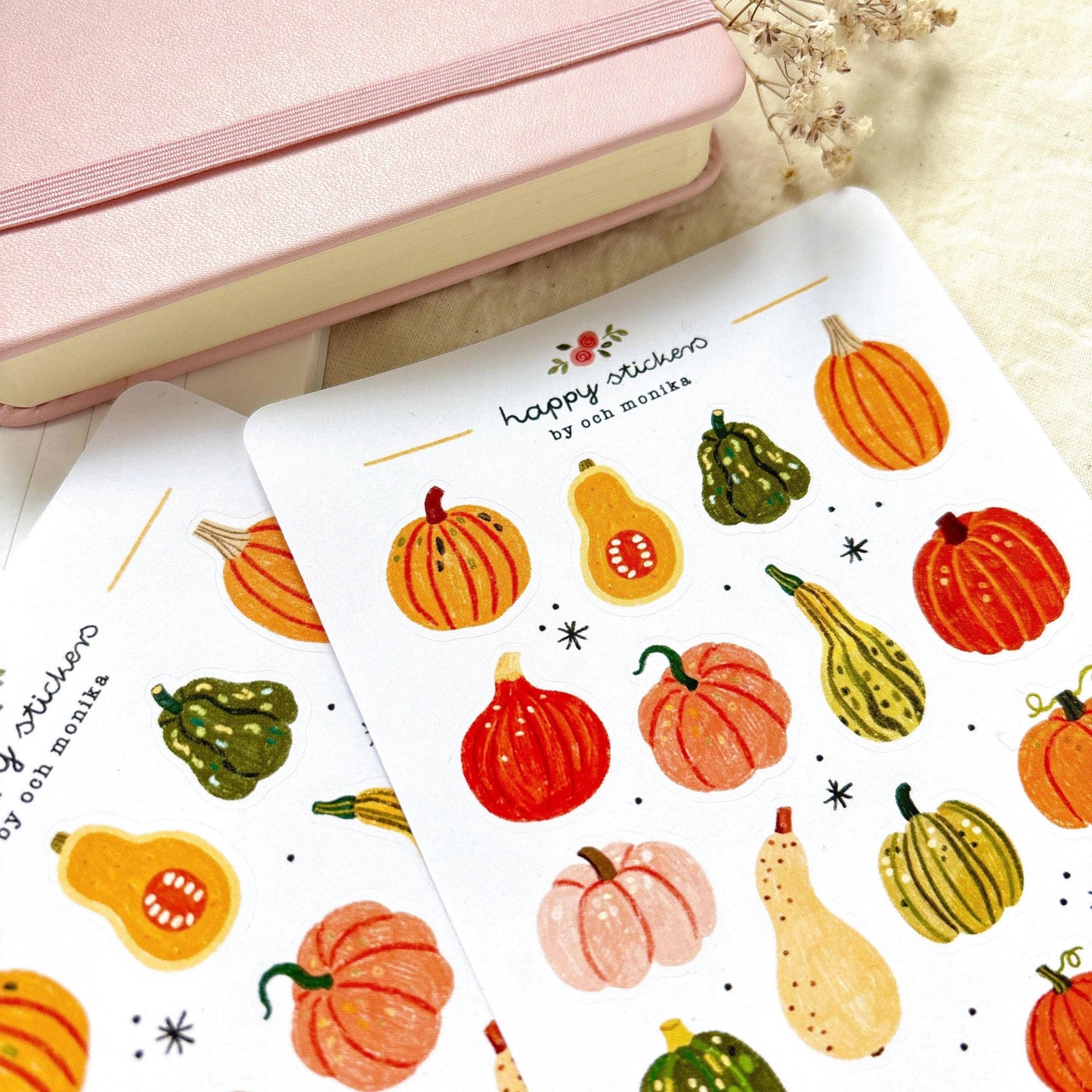 Planche de stickers - Citrouilles