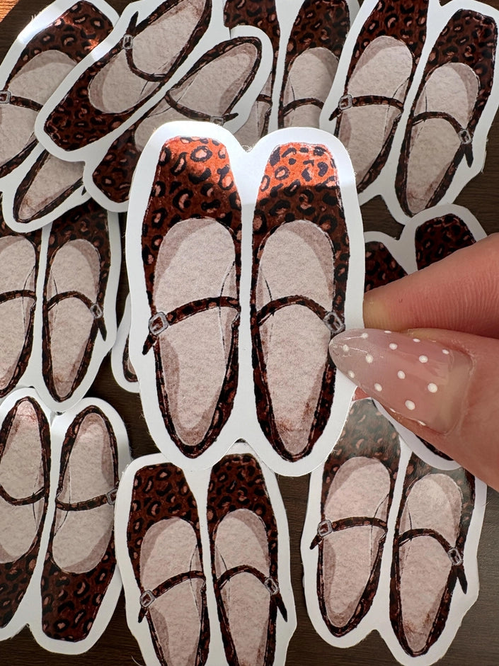 Sticker - Ballerines Léopard