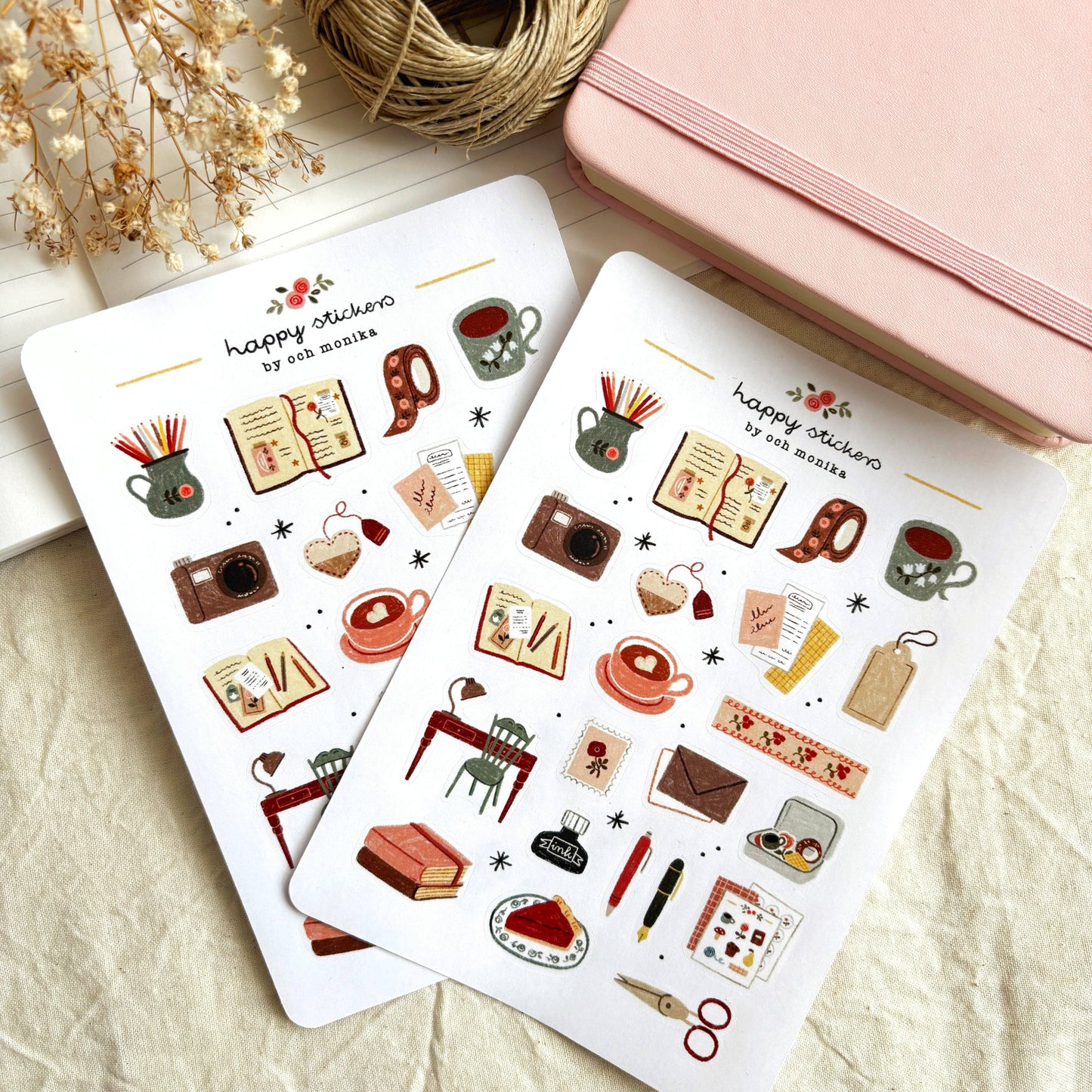 Planche de stickers - Journaling Cocooning