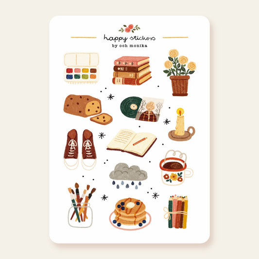 Planche de stickers - Matin pluvieux
