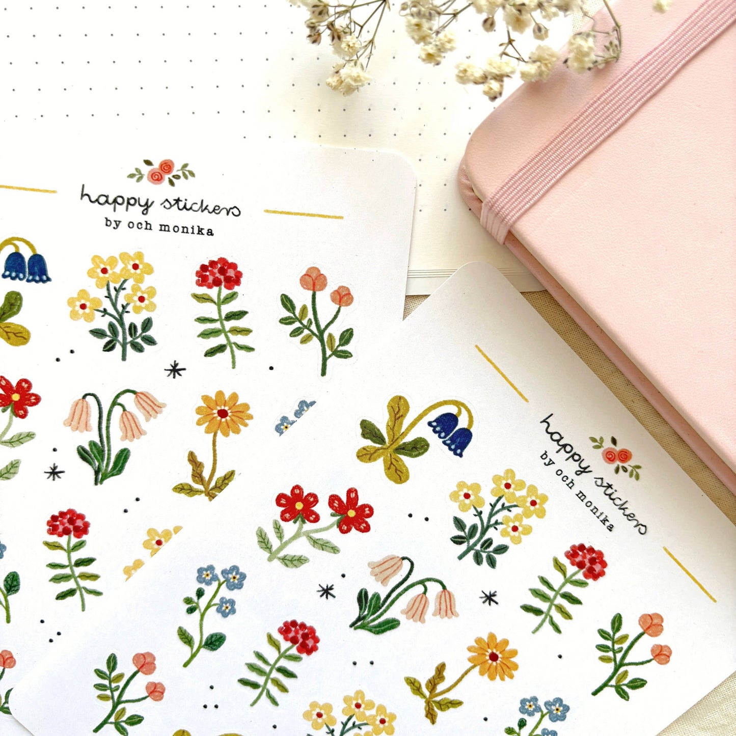 Planche de stickers - Fleurs