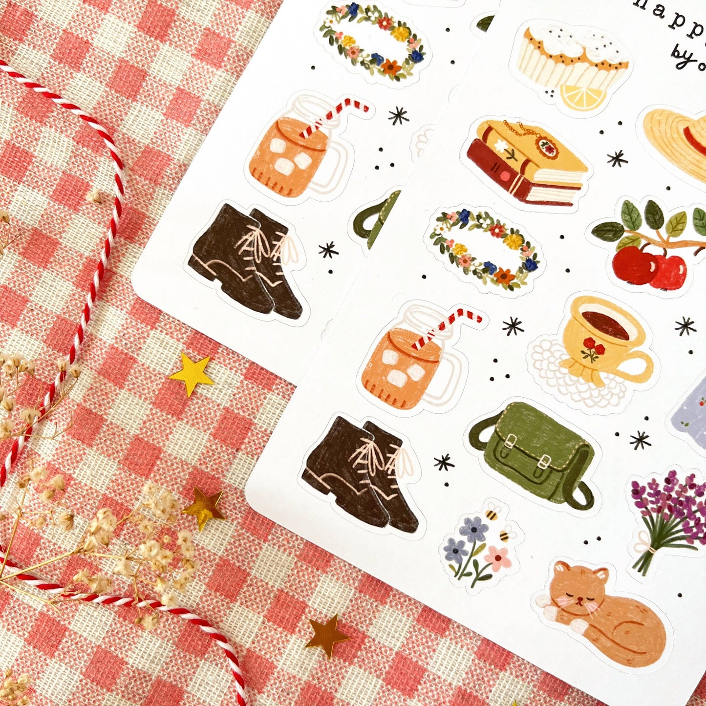 Planche de stickers - Fin d'été