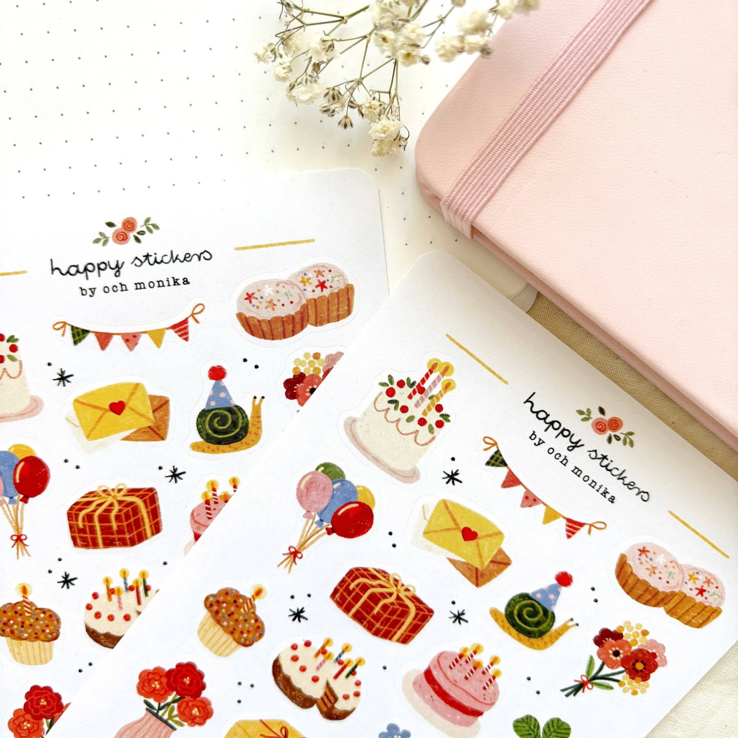 Planche de stickers - Joyeux anniversaire