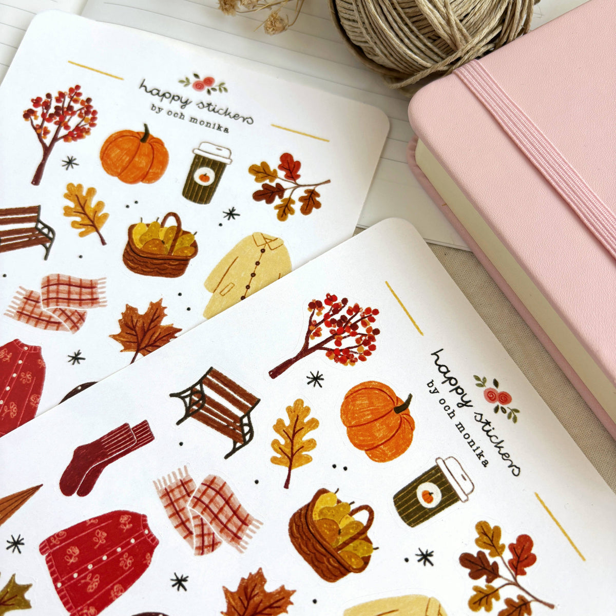 Planche de stickers - Balade d'automne