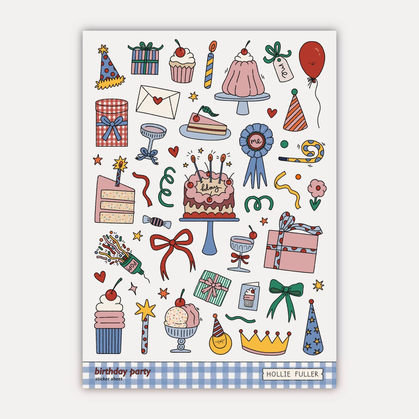 Planche de stickers - Fête d'anniversaire