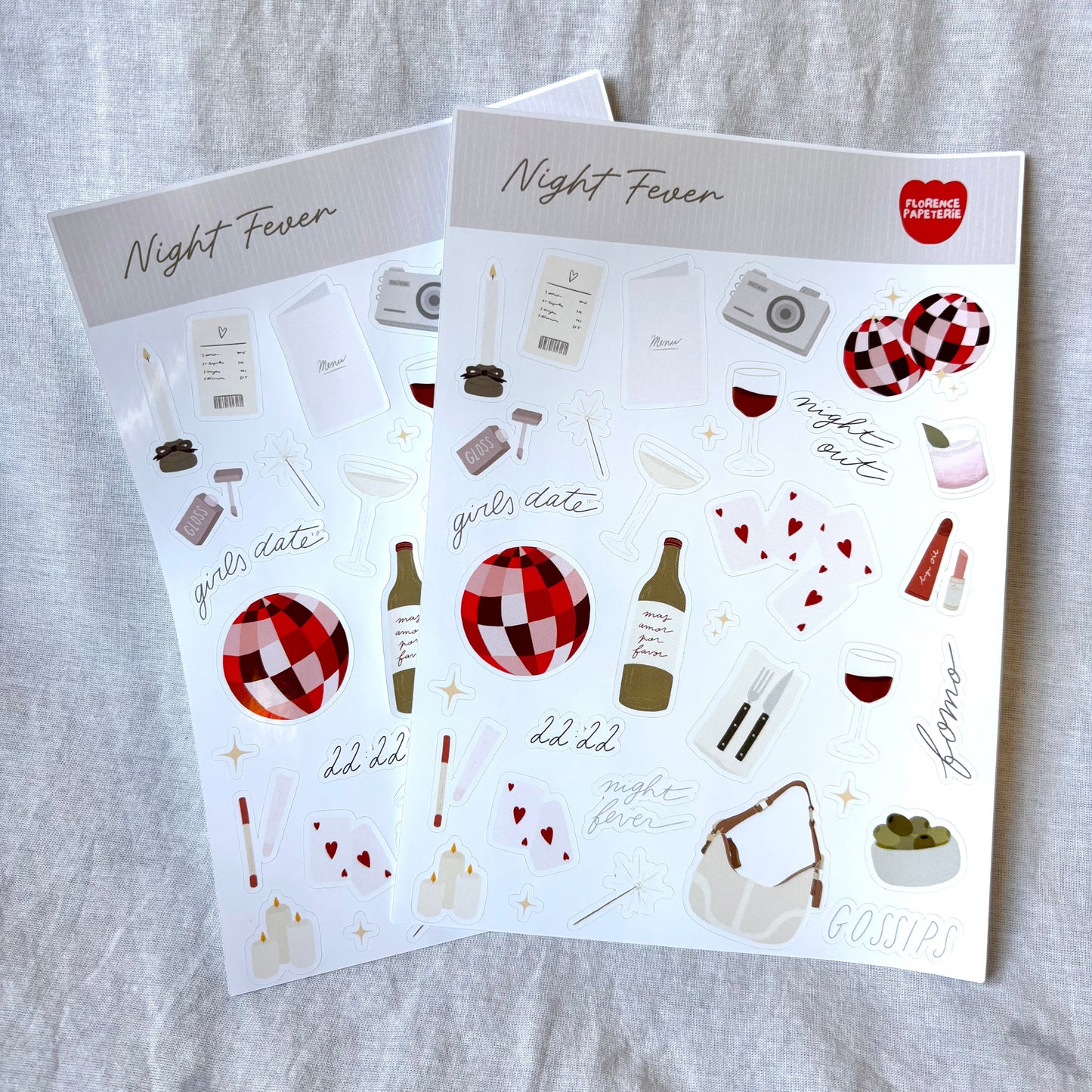 Planche de stickers - Night Fever