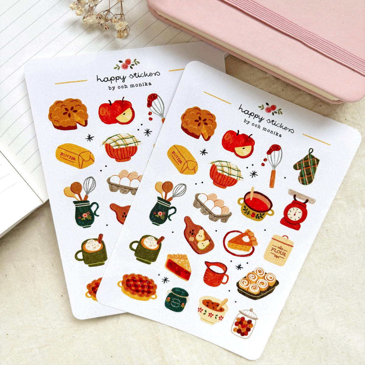 Planche de sticker - Pâtisserie d'automne
