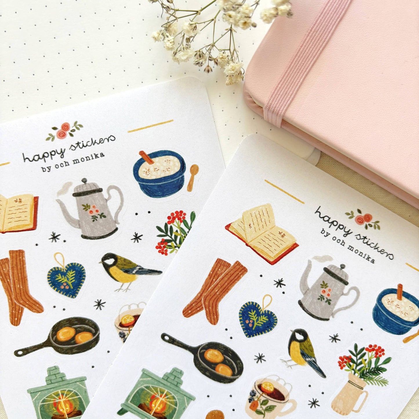 Planche de stickers - Matin d'hiver