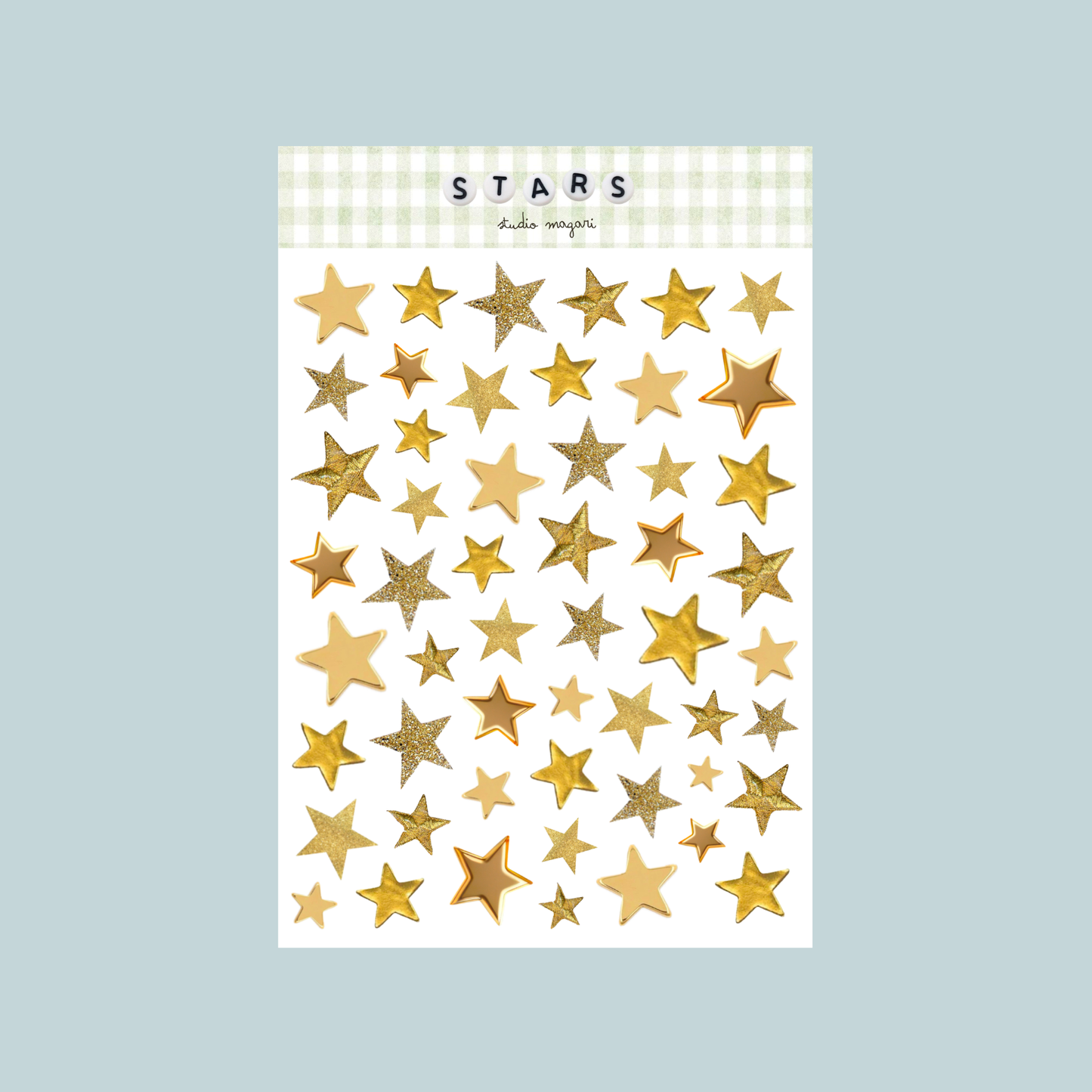 Planche de stickers - Étoiles Dorées