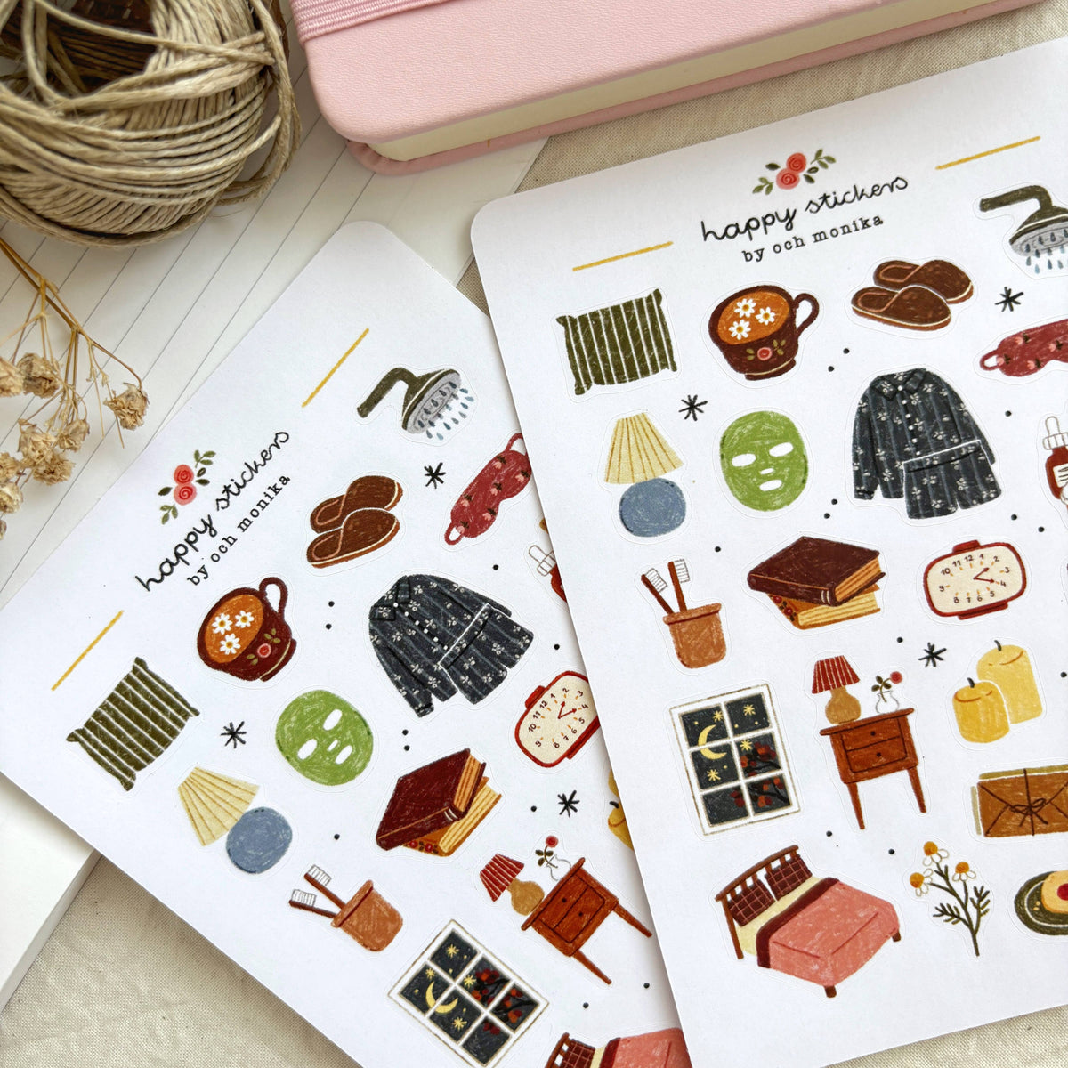Planche de stickers - Bonne nuit