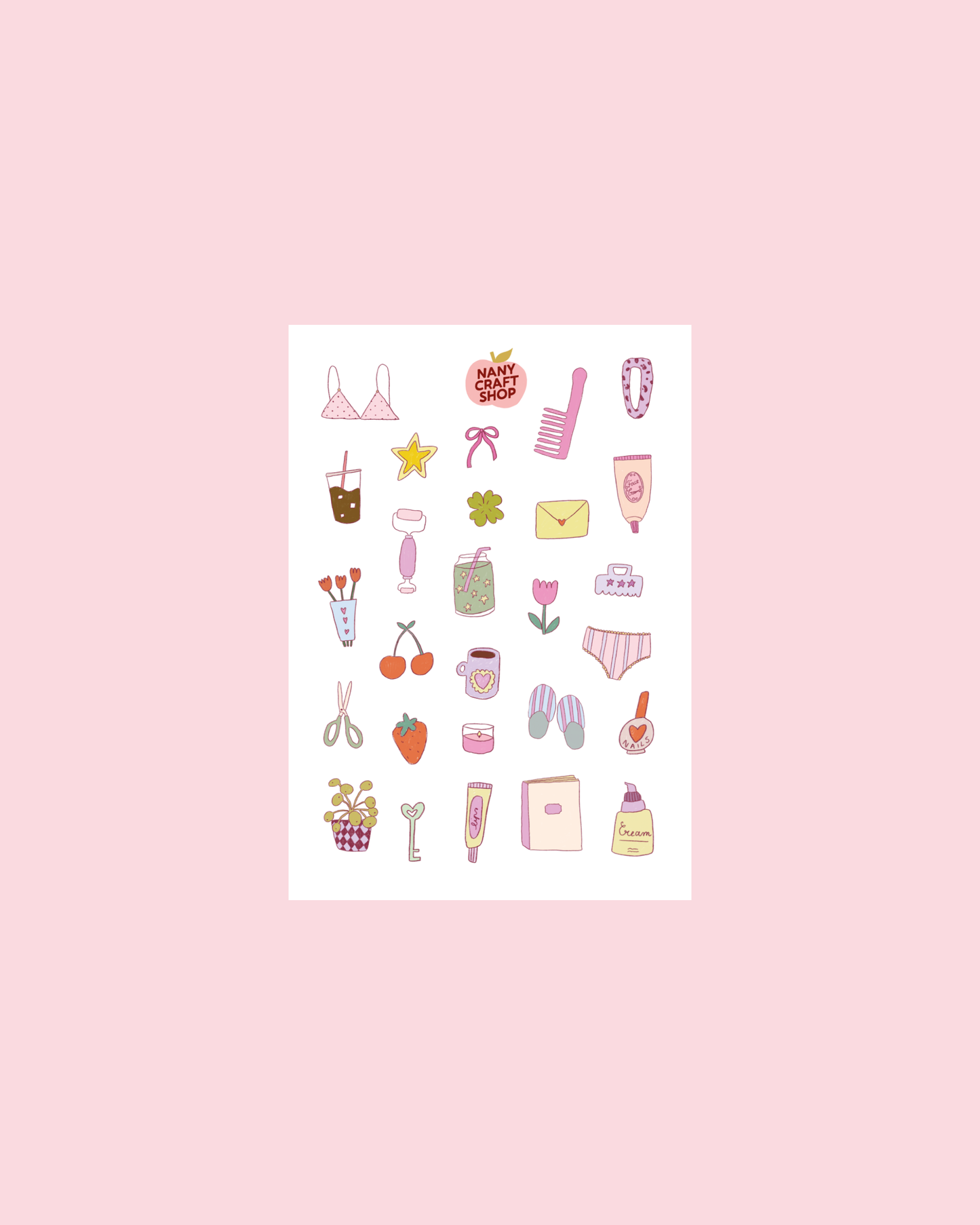 Planche de stickers - Girly things