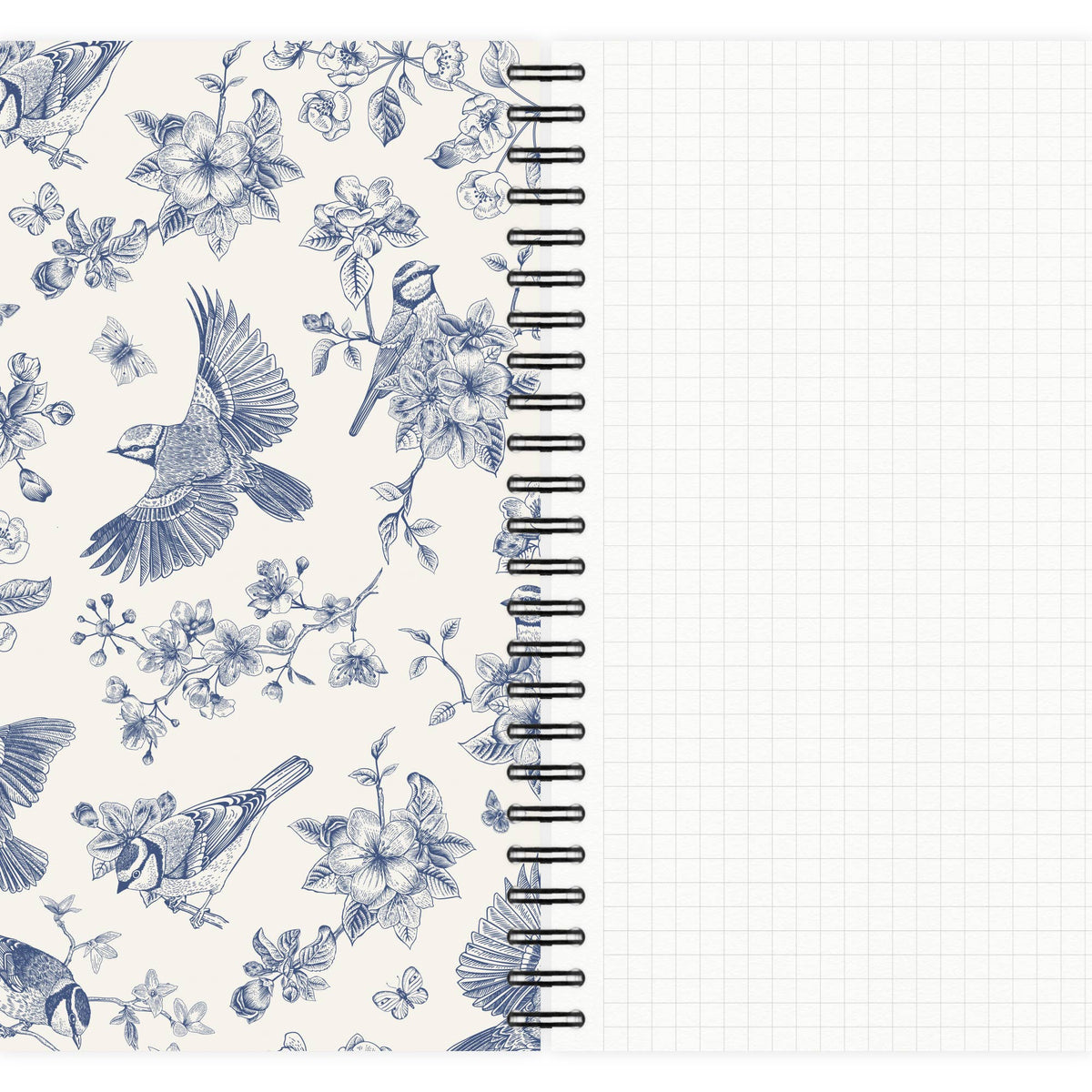Carnet à spirale pointillé - Motifs naturels