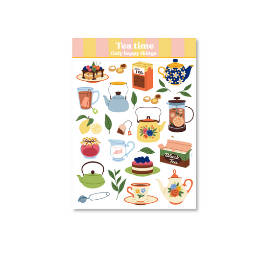 Planche de stickers - Tea time