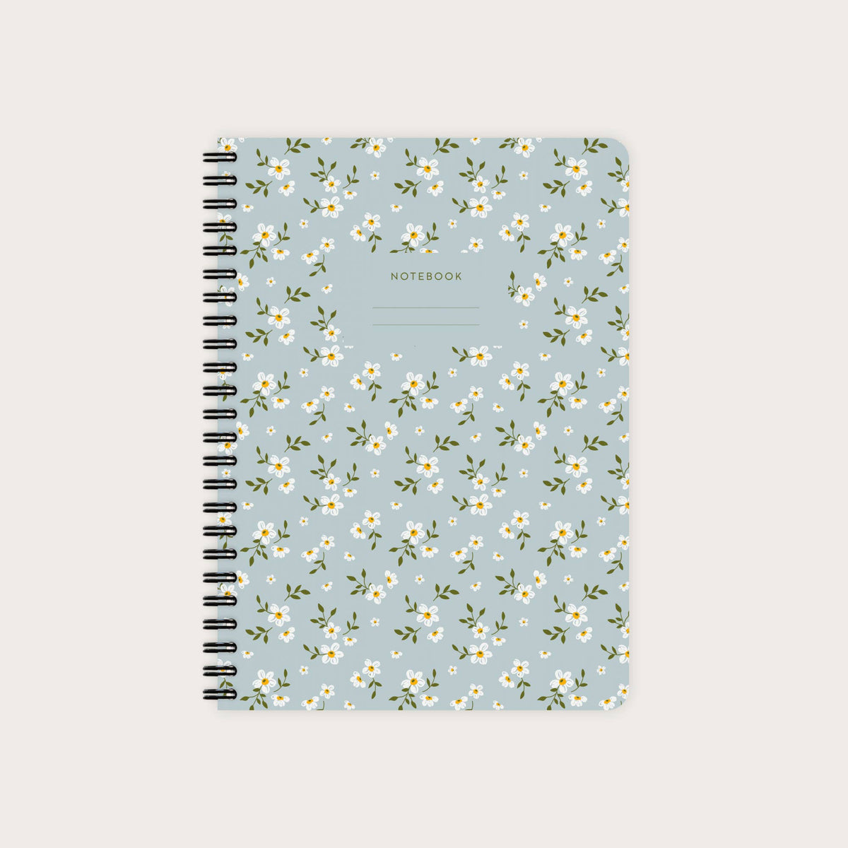 Carnet à spirale ligné - Floral bohème bleu