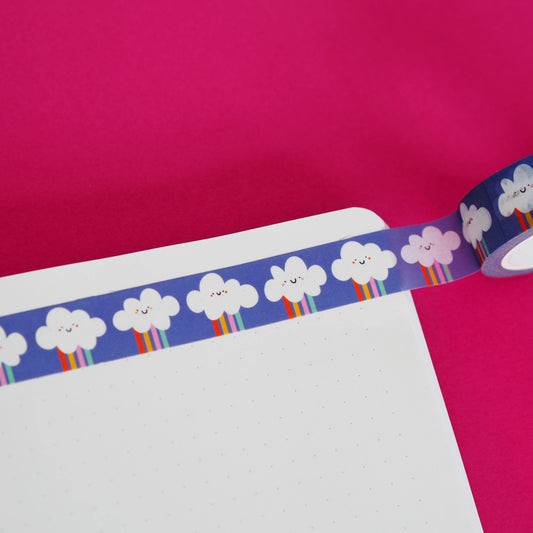 Washi Tape - Nuages arc-en-ciel