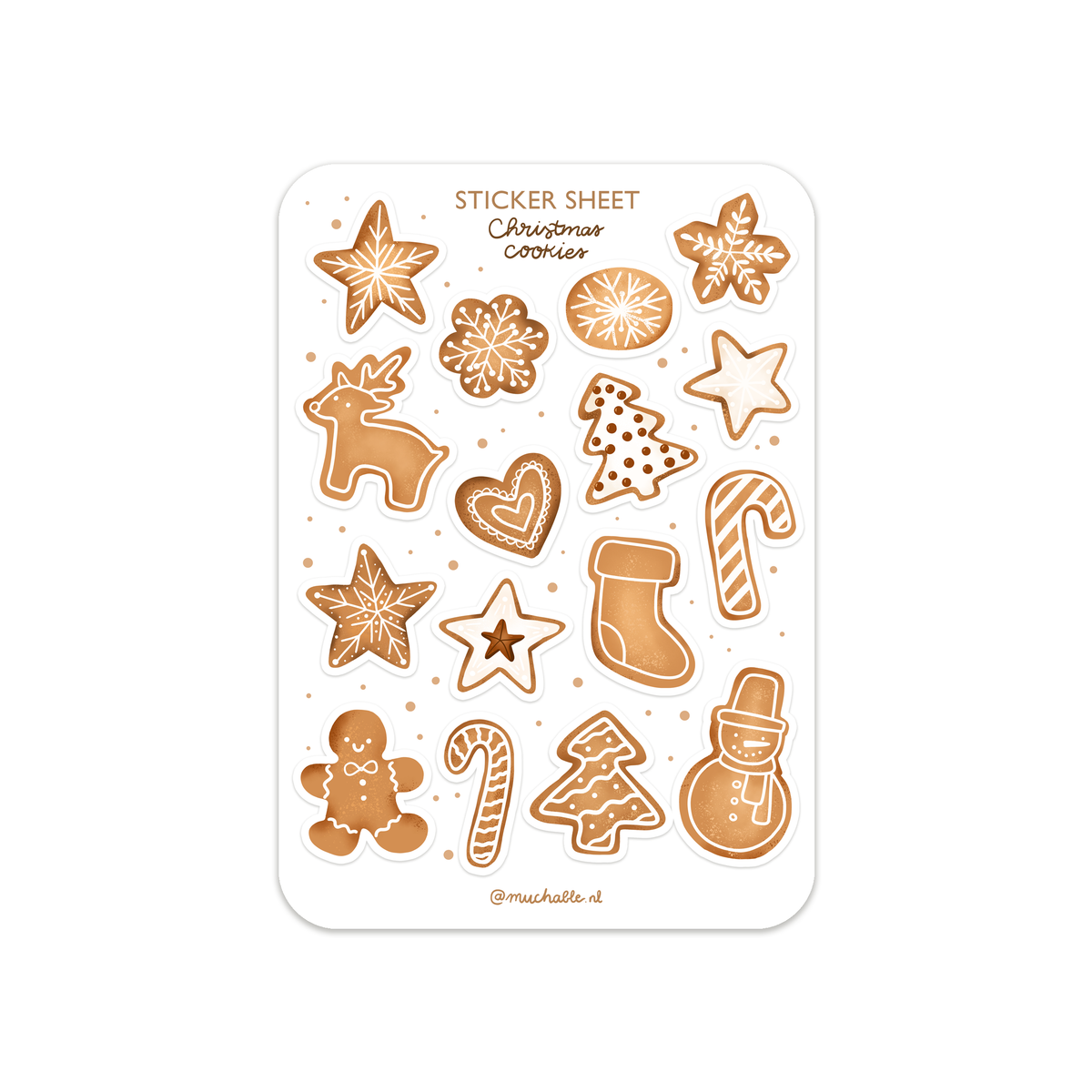 Planche de stickers - Biscuits de Noël