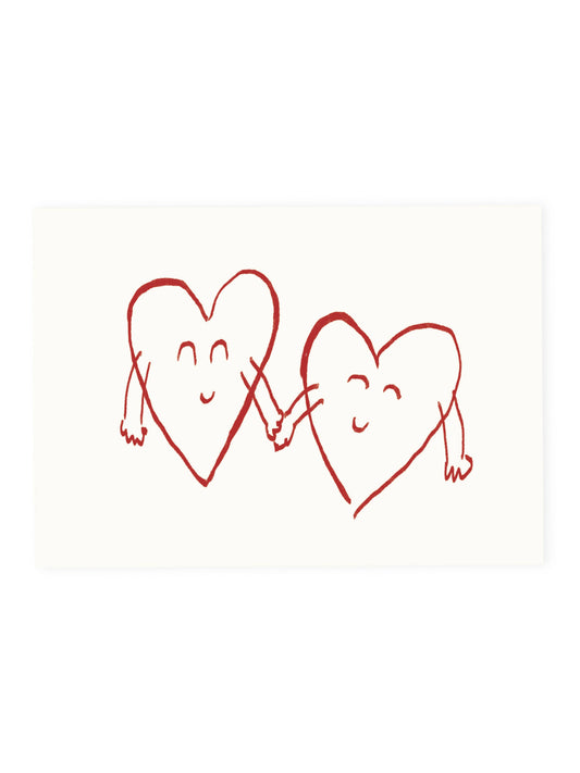 Carte postale - Deux cœurs