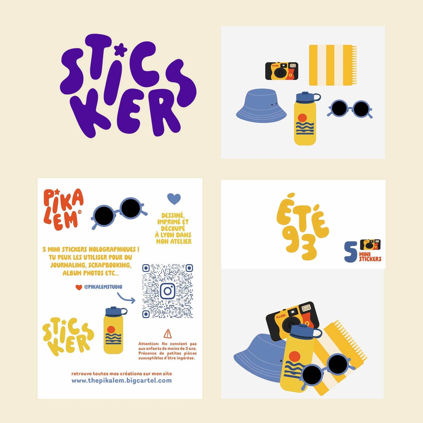 Lot de stickers - Été
