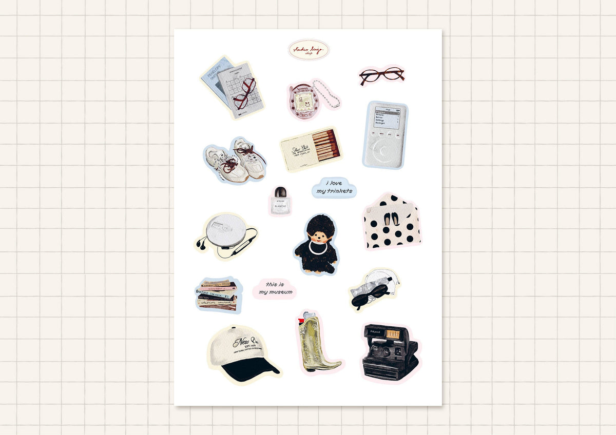 Planche de stickers - My trinkets
