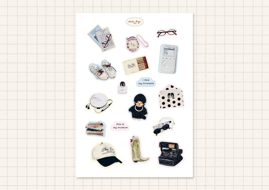 Planche de stickers - My trinkets