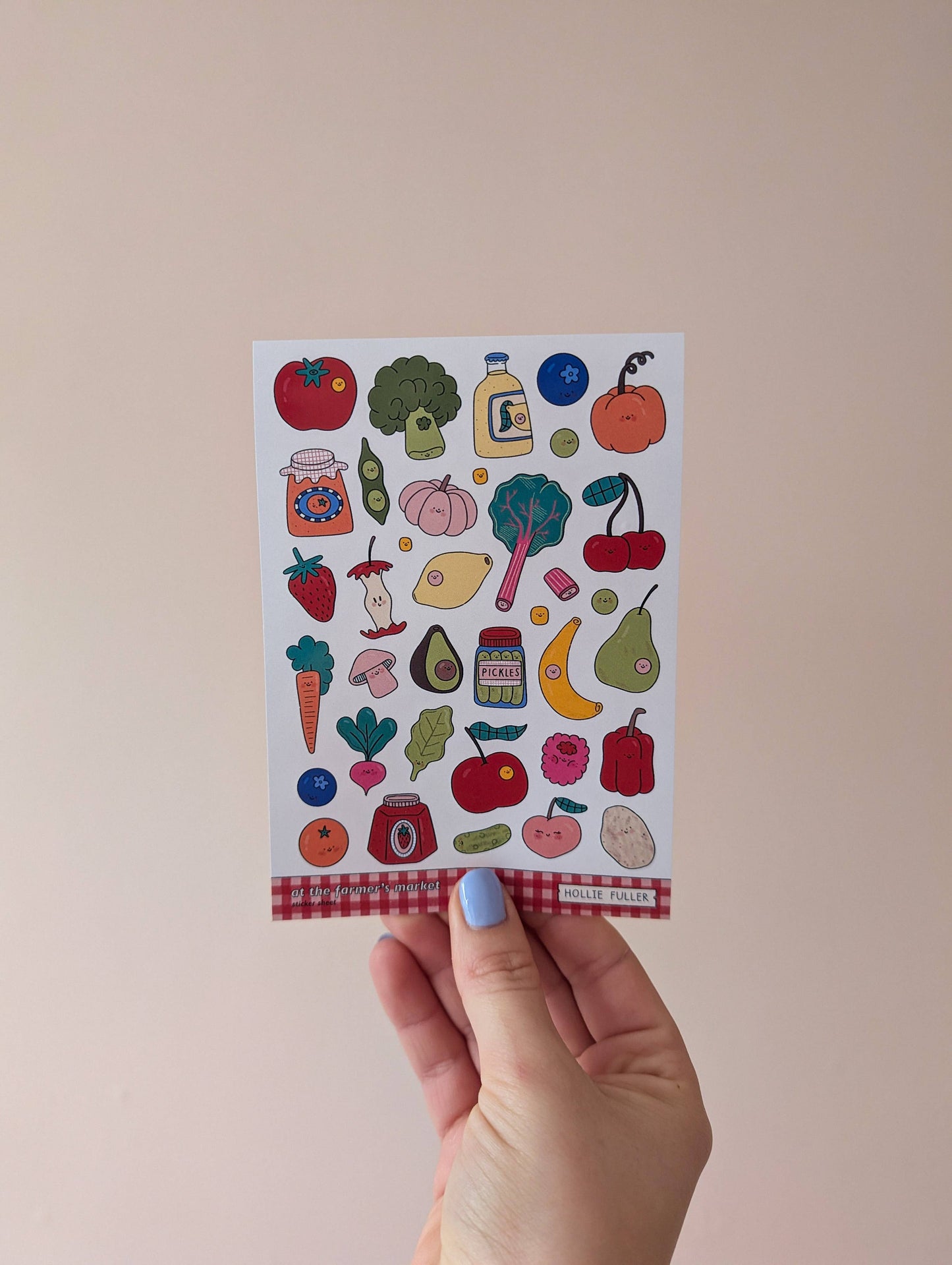 Planche de stickers - Au marché fermier