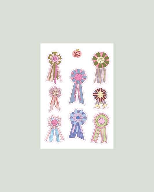 Planche de stickers - Rosettes