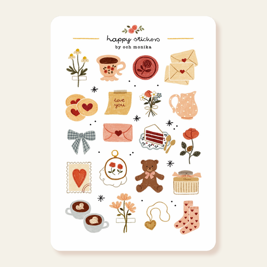 Planche de stickers - Sweet Love