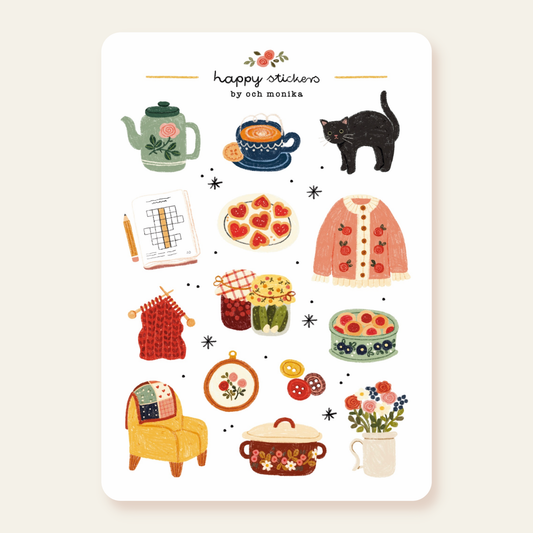 Planche de stickers - Choses de Mamie