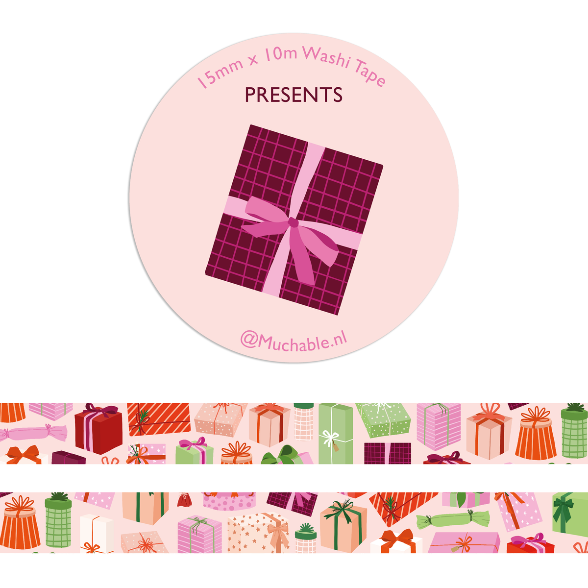 Washi Tape - Cadeaux de Noël