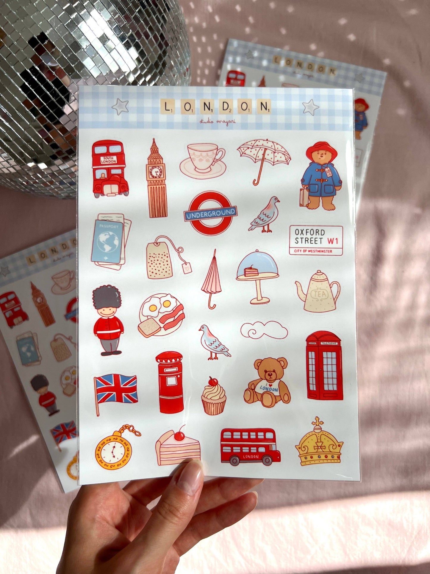 Planche de stickers - London