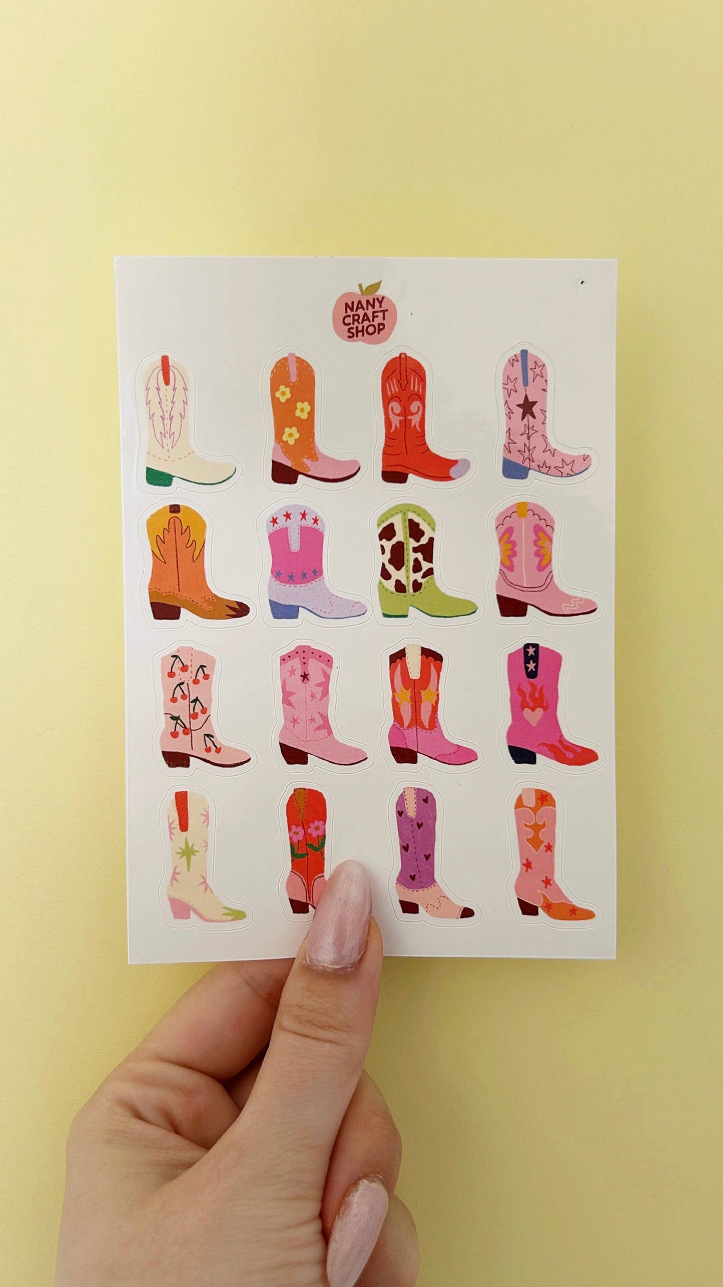 Planche de stickers - Bottes cowboy