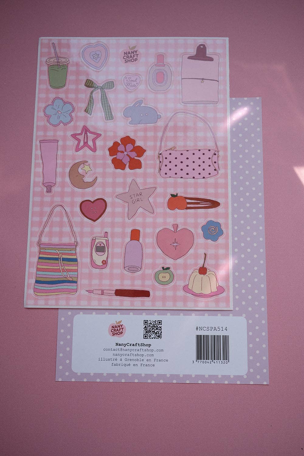 Planche de stickers - What's in my bag