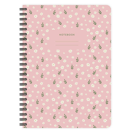 Carnet à spirale vierge - Floral bohème
