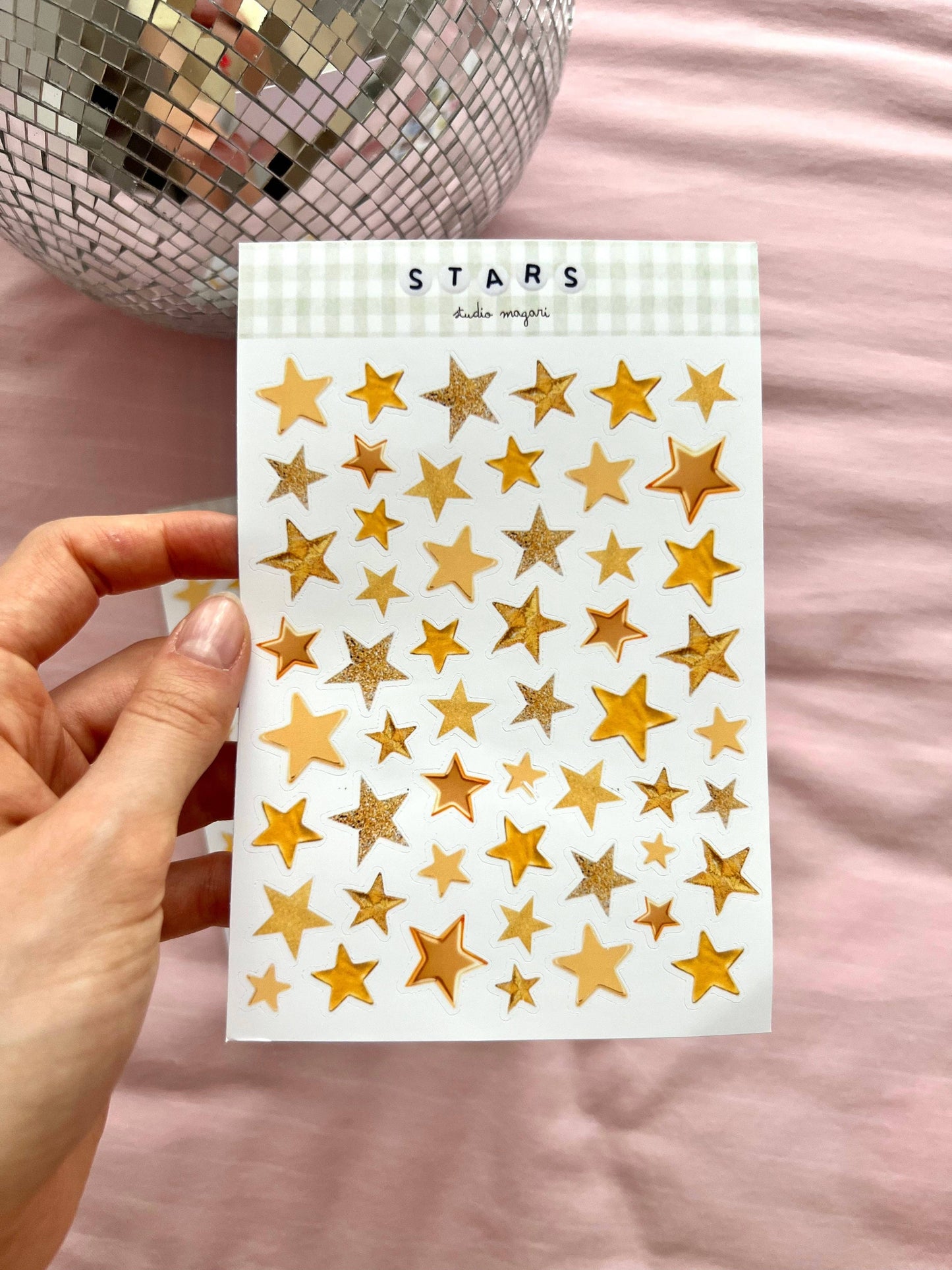 Planche de stickers - Étoiles Dorées