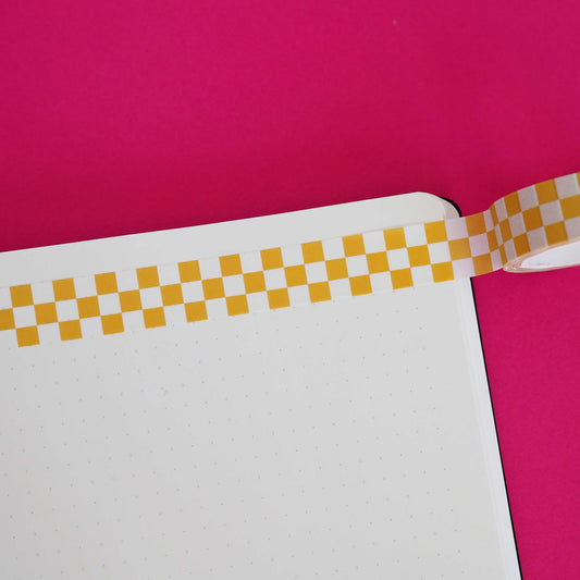 Washi Tape - Damier jaune