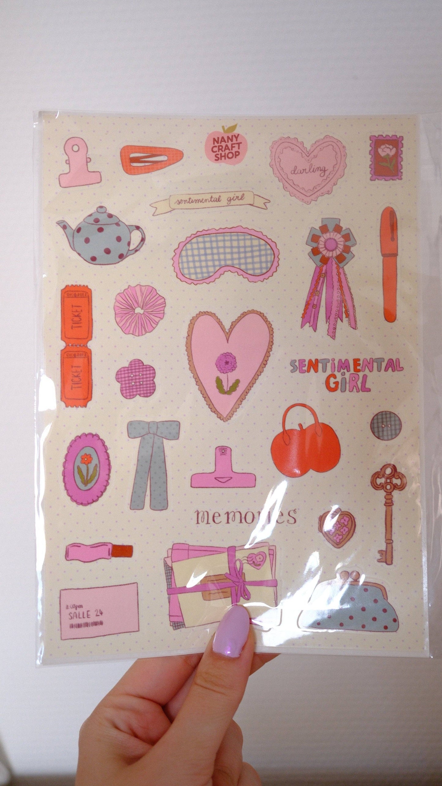 Planche de stickers - Sentimental Girl