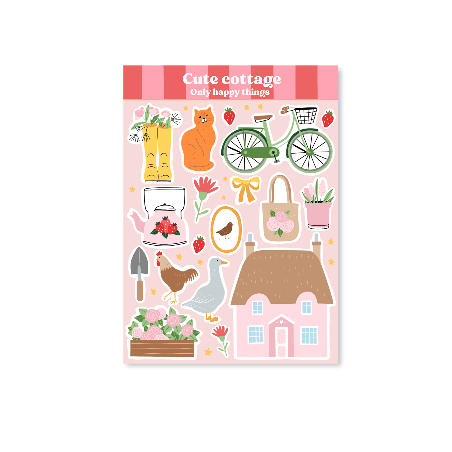Planche de stickers - Cute Cottage