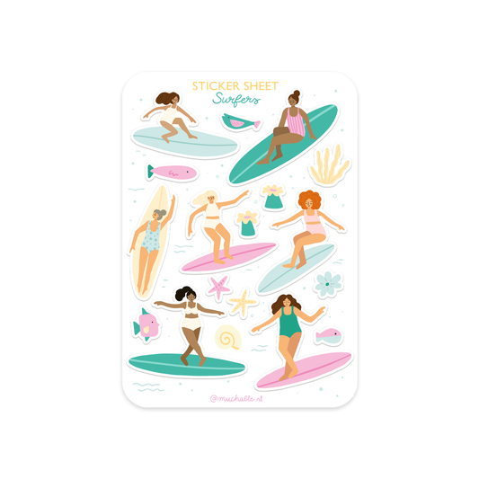 Planche de stickers - Surfers