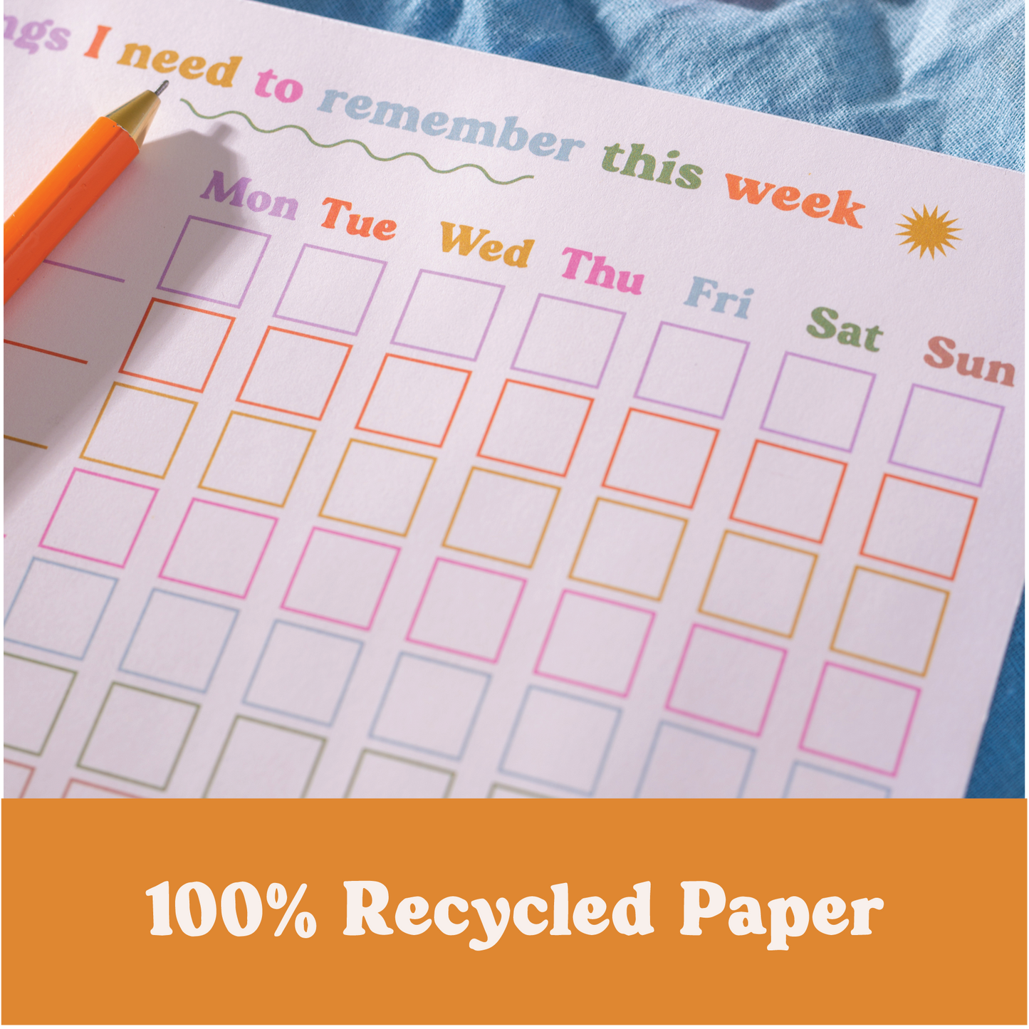 Agenda hebdomadaire pour enfants