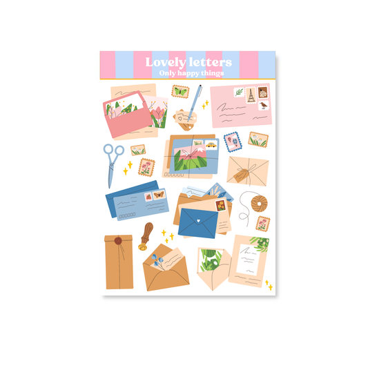 Planche de stickers - Lovely letters