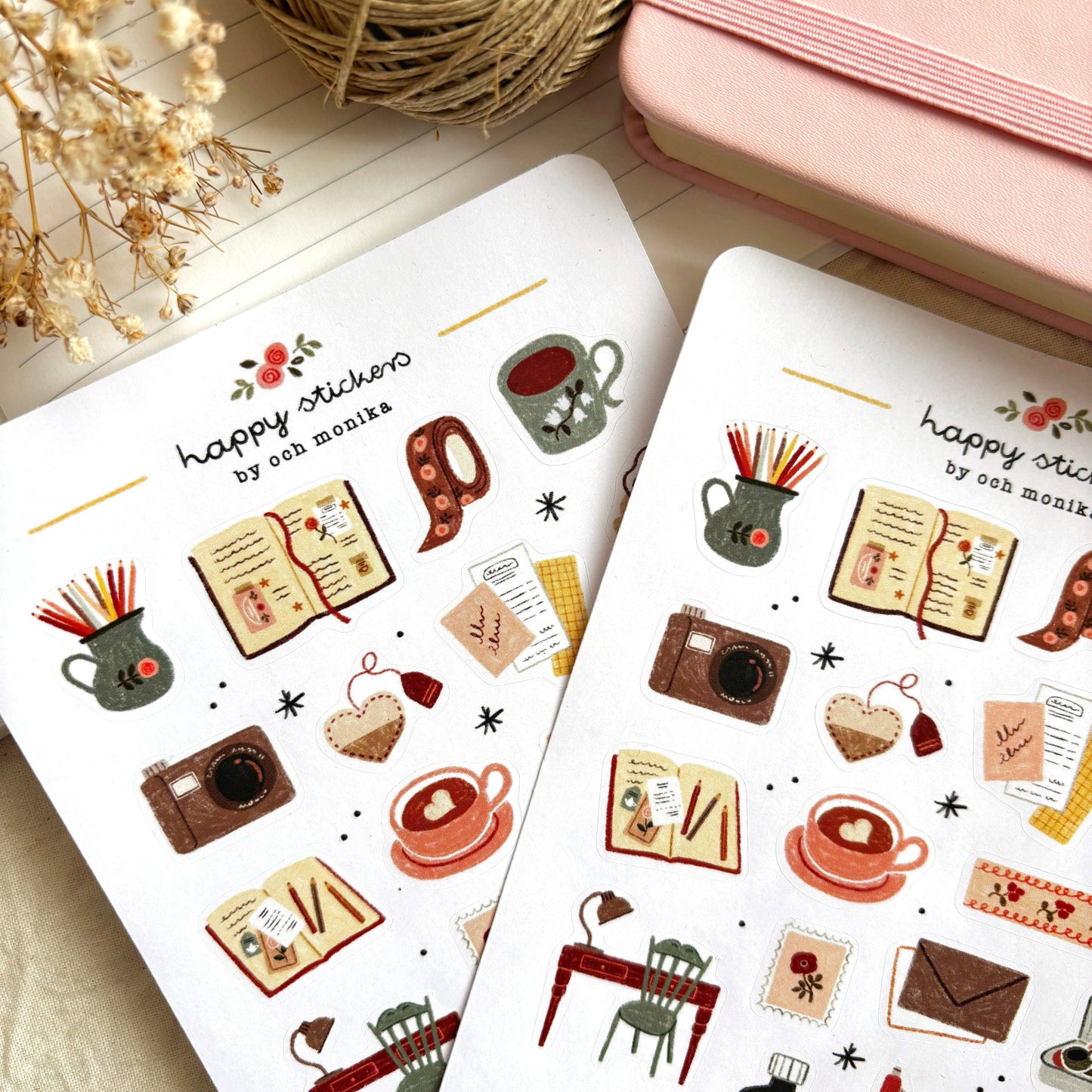 Planche de stickers - Journaling Cocooning