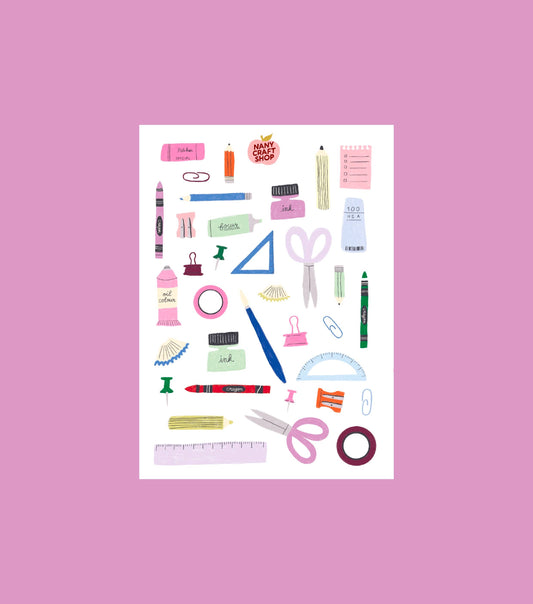 Planche de stickers - Trousse
