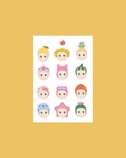 Planche de stickers - Baby Été