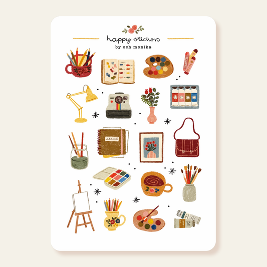 Planche de stickers - Coin d'artiste